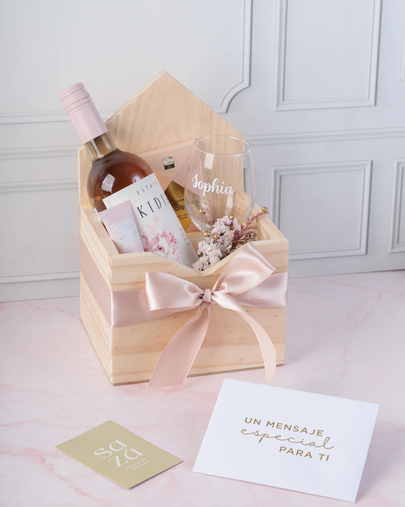 Pack Vino, Chocolate & Copa Personalizada