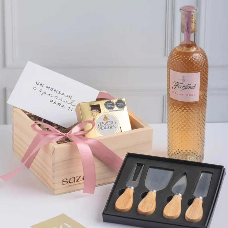 Pack Vino & Chocolates c/ Vaso Personalizado