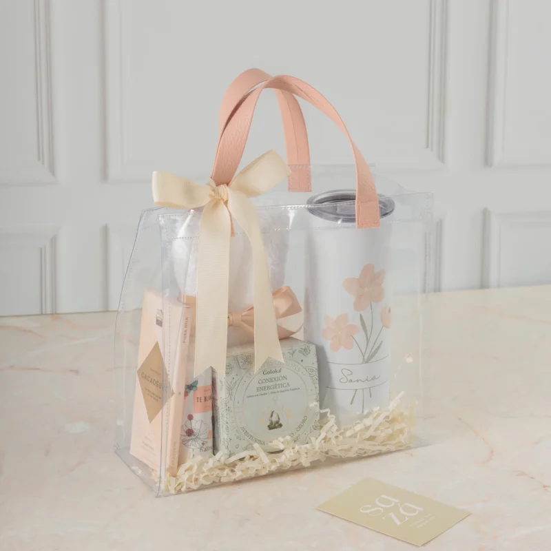 Bolsa con Asas Biocuero, Termo Personalizado & Vela con Cuarzos