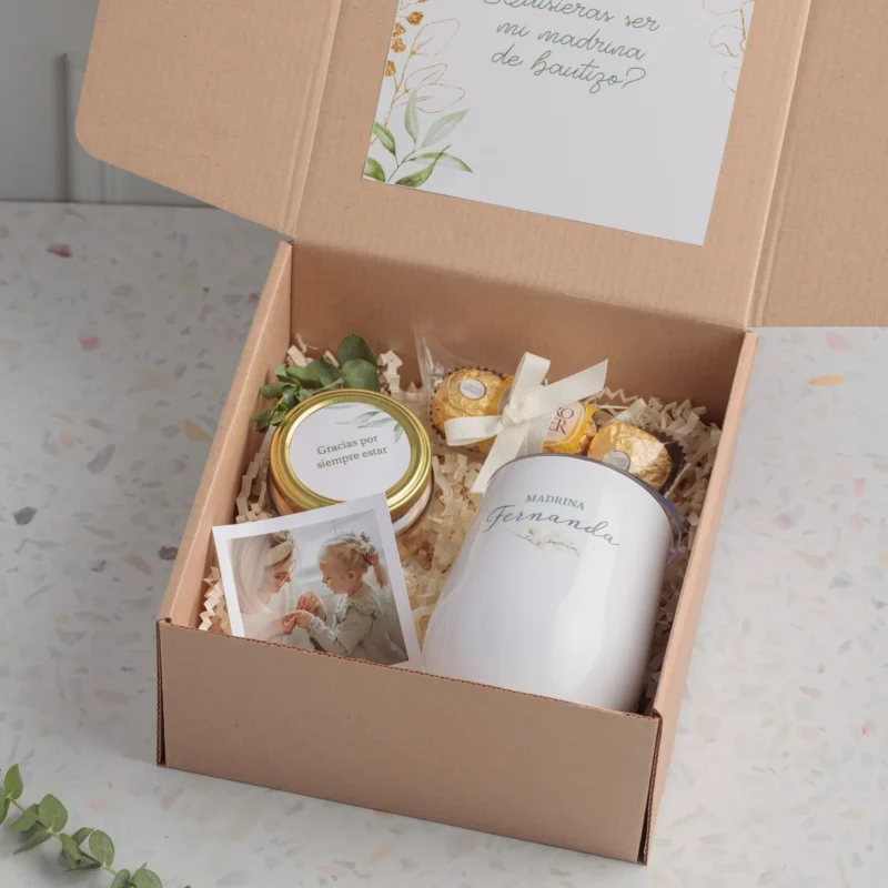 Madrina/Padrino: Vaso Térmico Personalizado & Bombones