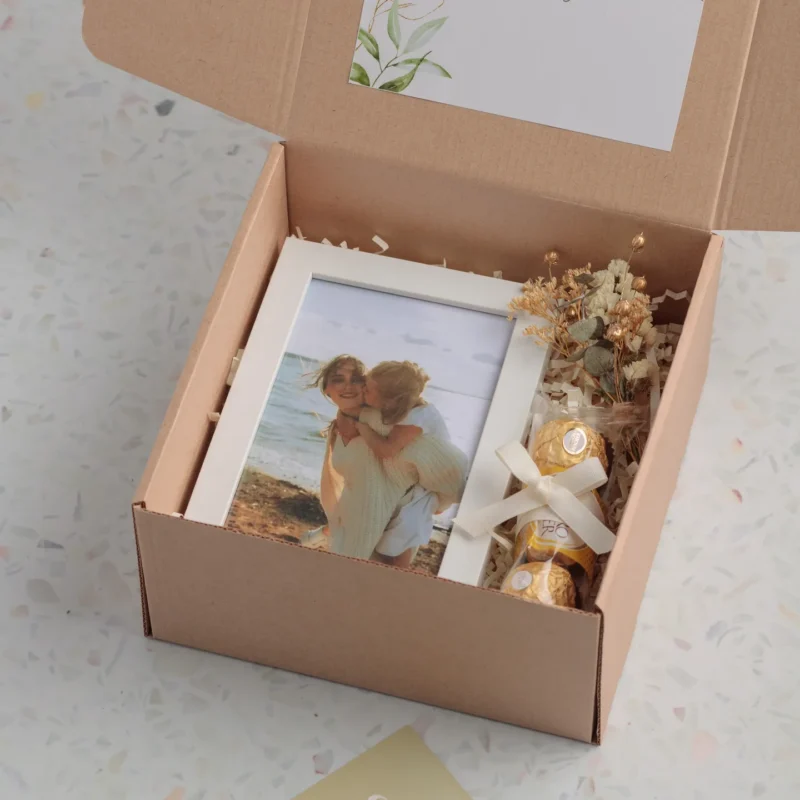 Mini Box Madrina/Padrino: Foto Personalizada & Bombones